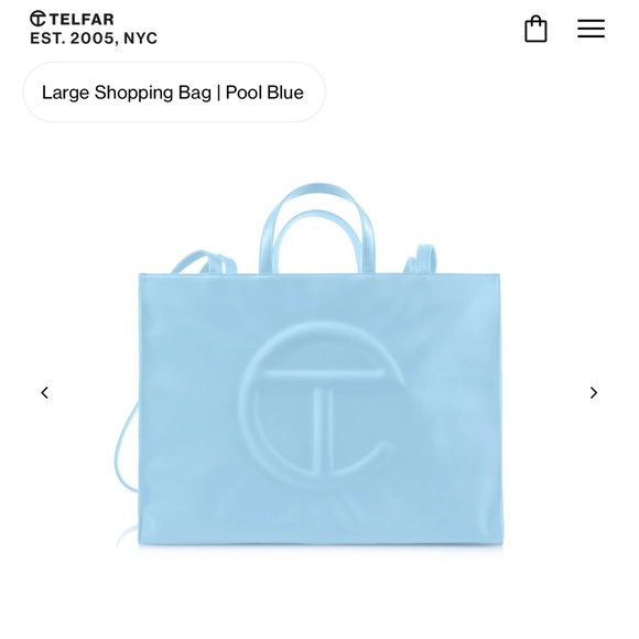 Telfar Large shopping bag in pool blue - Picture 1 of 13